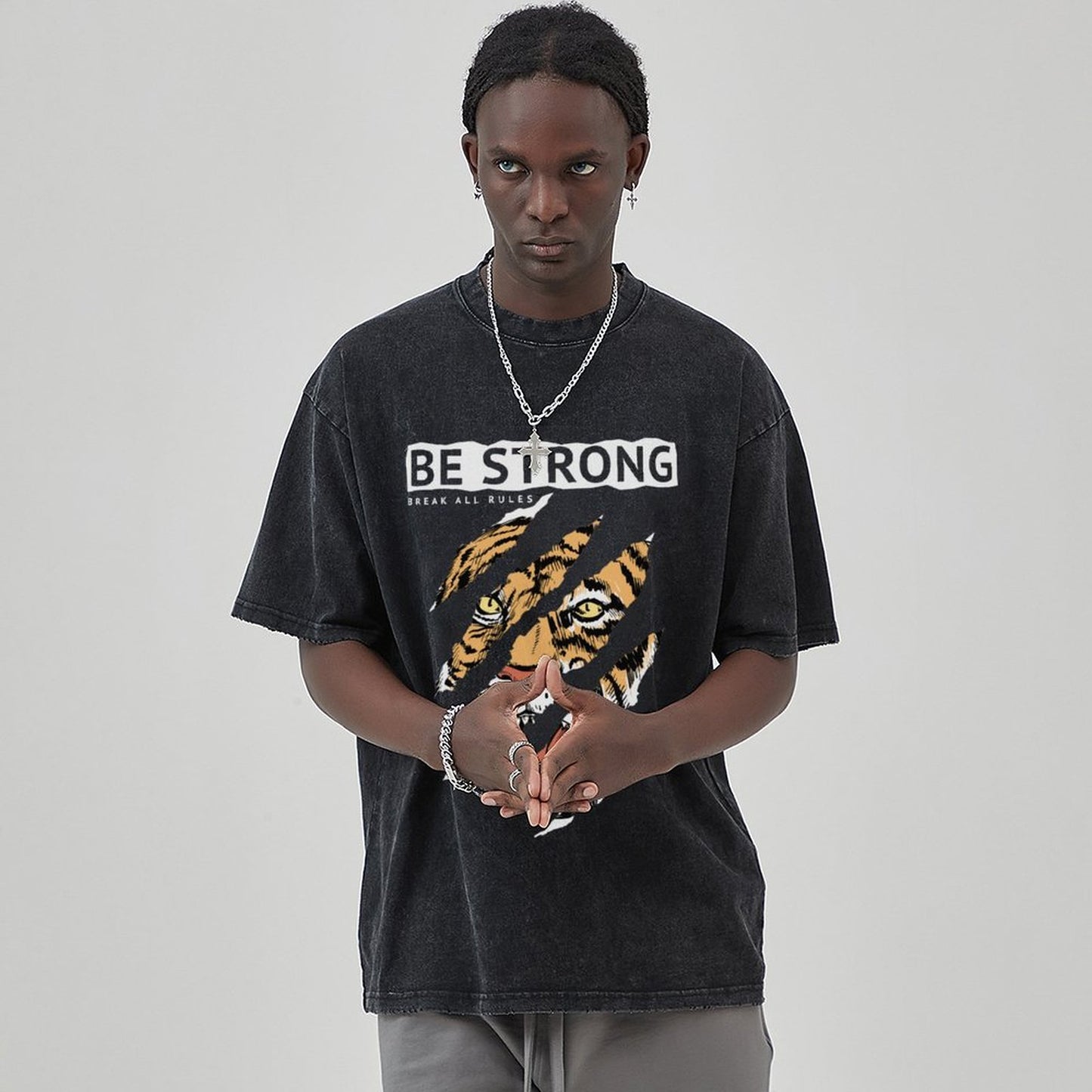 Unisex Vintage Solid Wash T-Shirts 2305102631