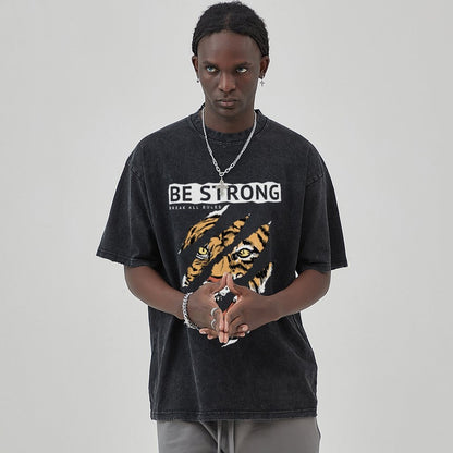 Unisex Vintage Solid Wash T-Shirts 2305102631