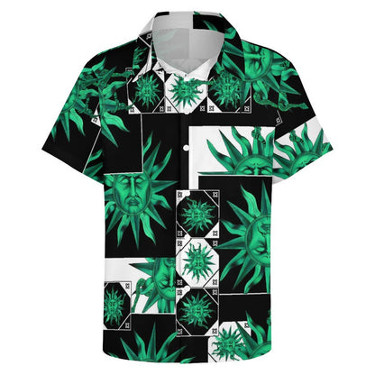 Men's Fashion Casual Printed Short Sleeve Shirts 2306100031