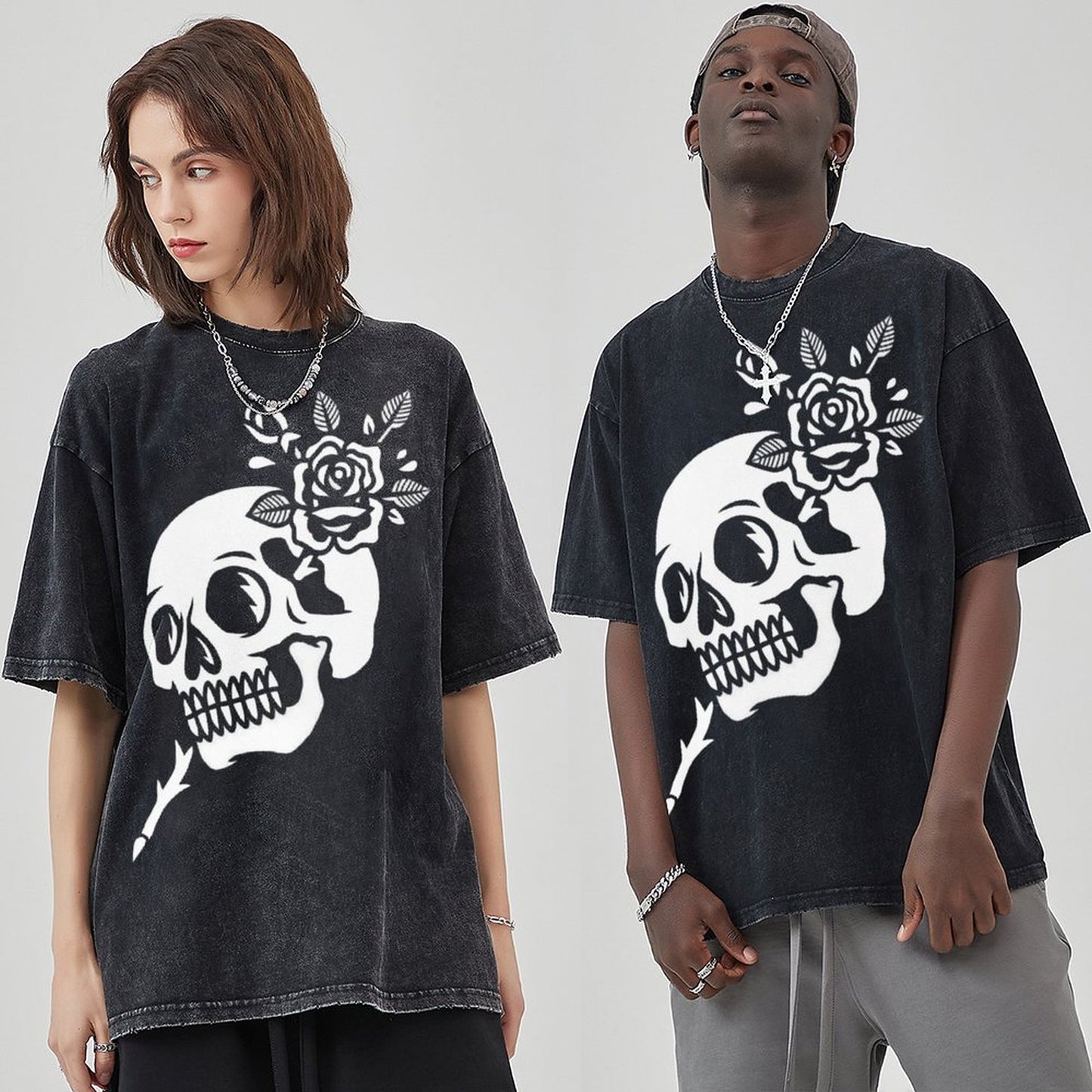 Unisex Vintage Solid Wash T-Shirts 2305101601
