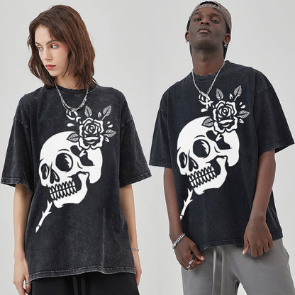 Unisex Vintage Solid Wash T-Shirts 2305101601