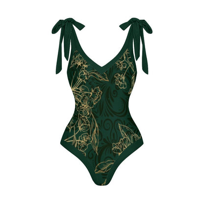 Casual Printed One Piece Swimsuit And Cover Up 2305106048