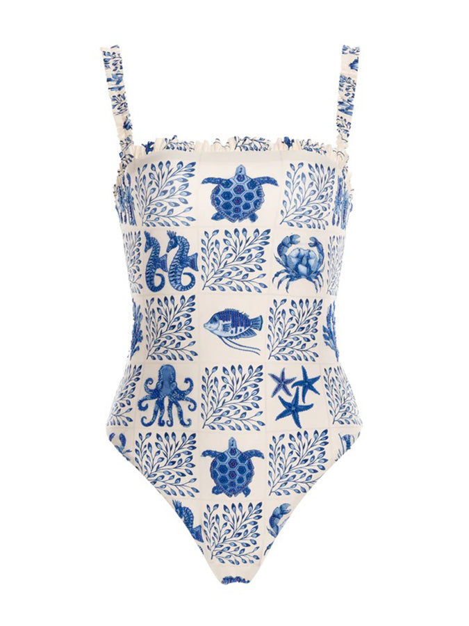 Vintage Fashion One Piece Swimsuit