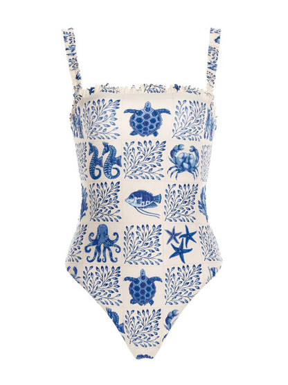 Vintage Fashion One Piece Swimsuit