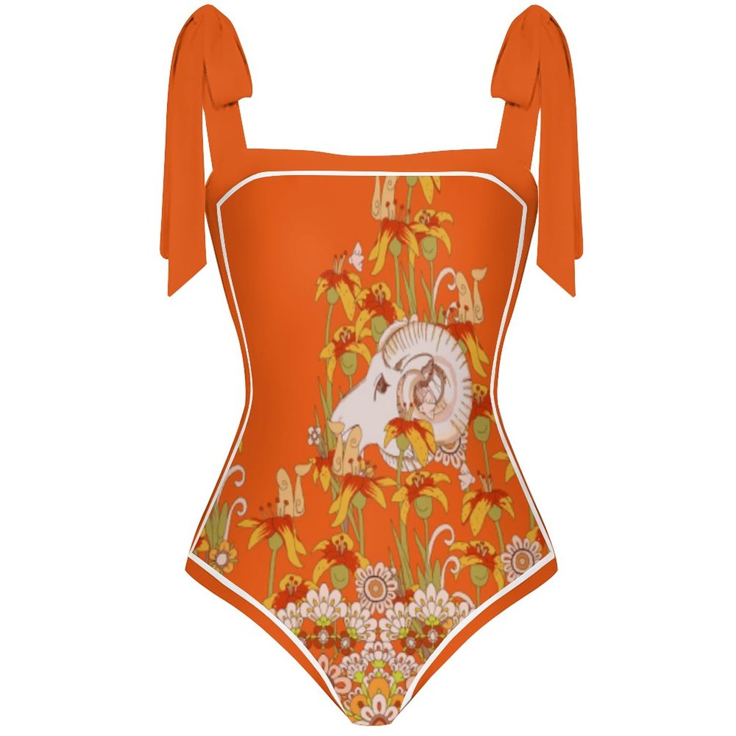 Fashion Printed One Piece Swimsuit And Cover Up 2305105587