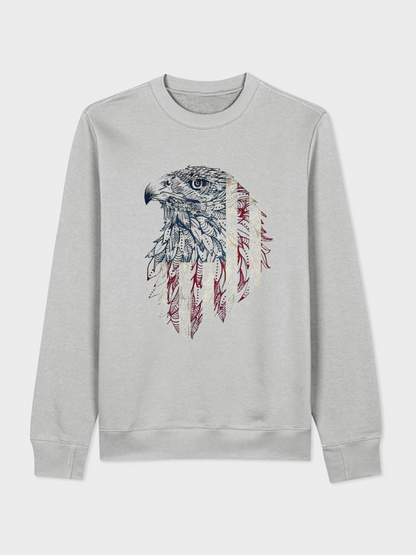 Unisex Round Neck Casual Printed Long Sleeve Sweatshirt