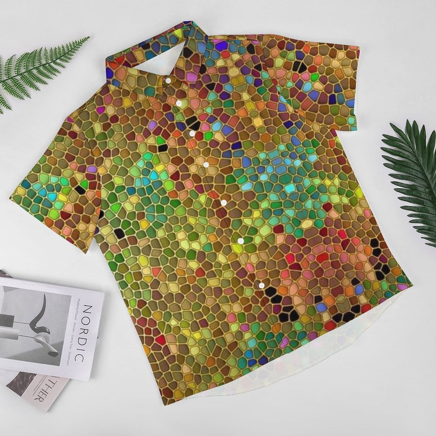 Men's Fashion Casual Printed Short Sleeve Shirts 2306101715