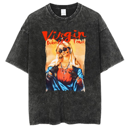 Unisex Vintage Solid Wash T-Shirts 2305102629