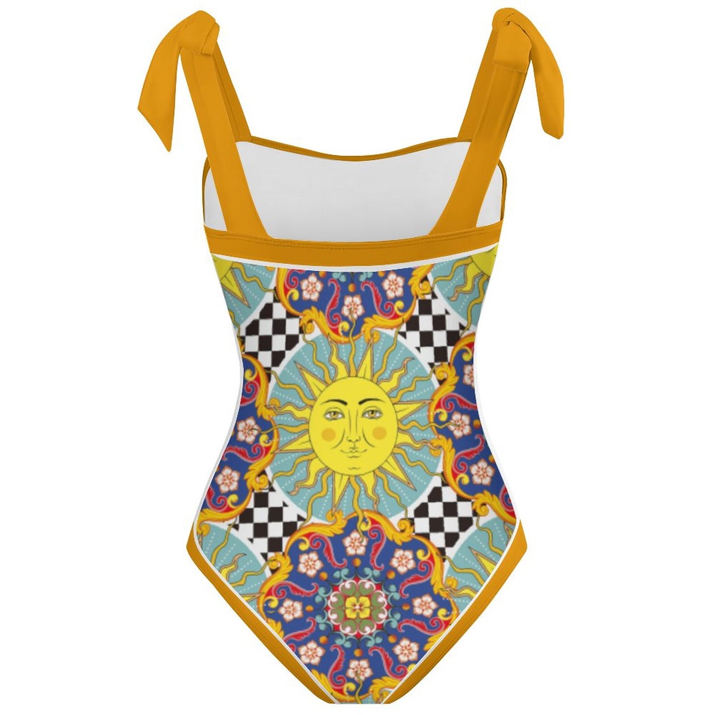 Fashion Printed One Piece Swimsuit And Cover Up 2305104983