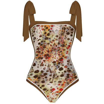 Fashion Printed One Piece Swimsuit And Cover Up 2305104446