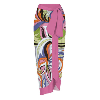 Casual Printed One-Piece Swimsuit And Cover Up 2305103126