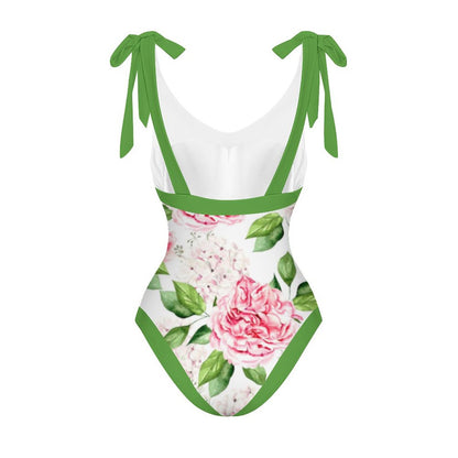 Casual Printed One-Piece Swimsuit And Cover Up 2305102418