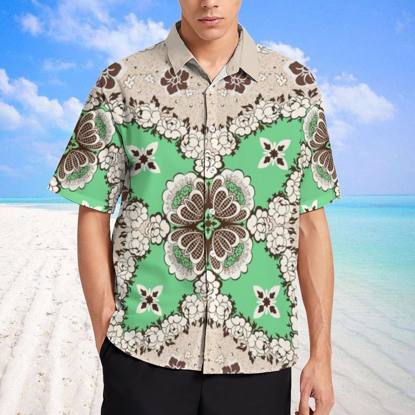 Men's Fashion Casual Printed Short Sleeve Shirts 2306100037