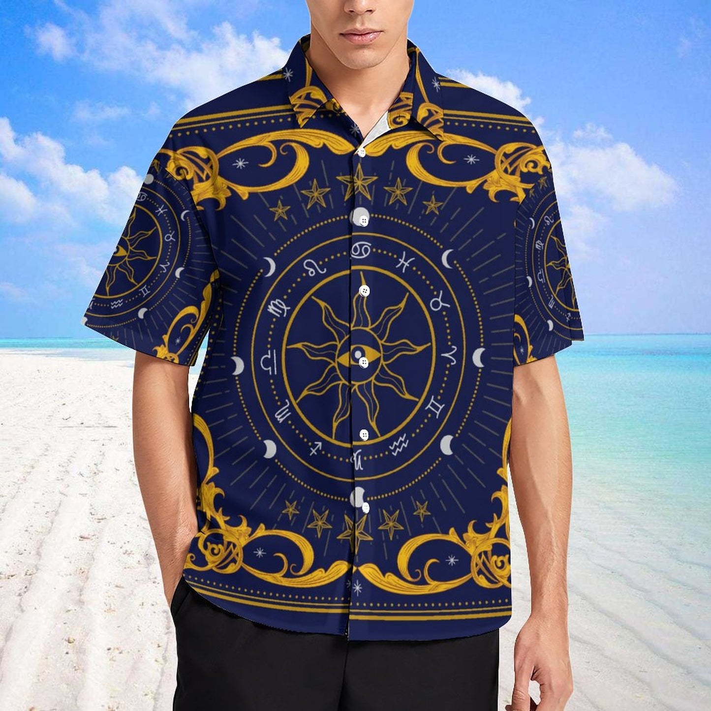 Men's Fashion Casual Printed Short Sleeve Shirts 2306100963