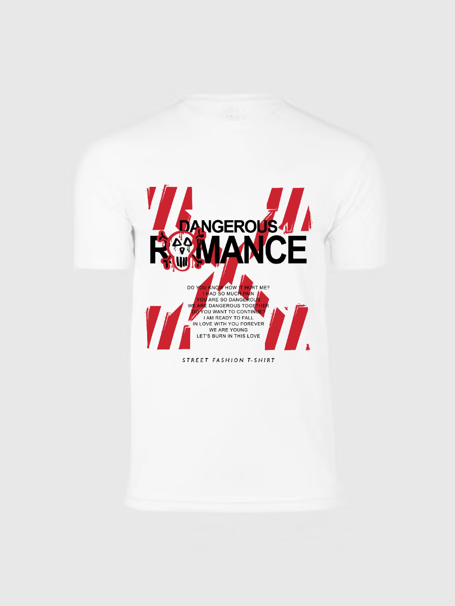 Men's Letter Casual Printed Round Neck Short Sleeve T-Shirt