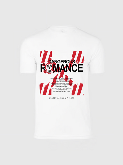 Men's Letter Casual Printed Round Neck Short Sleeve T-Shirt