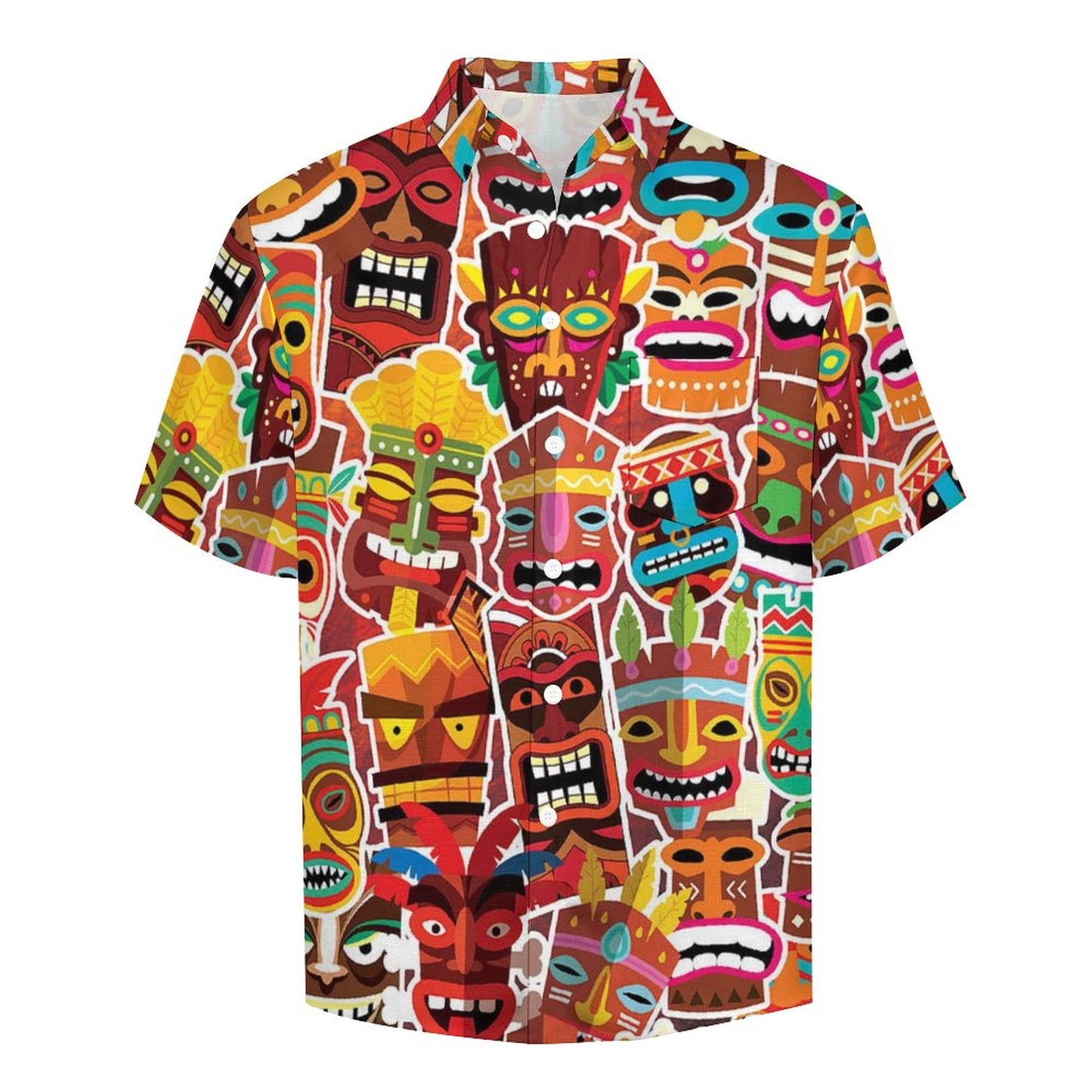 Men's Abstract Print Short Sleeve Shirt  2305106440