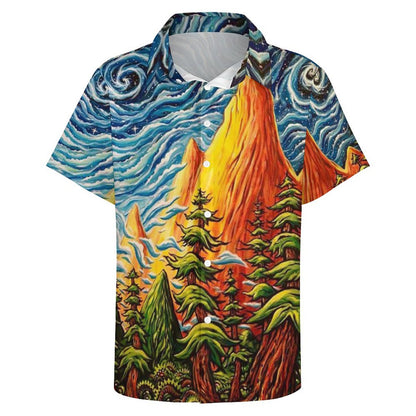 Men's Hawaiian Print Resort Shirt 2305101780