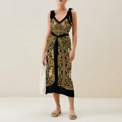 Casual Printed One-Piece Swimsuit And Cover Up 2305102875