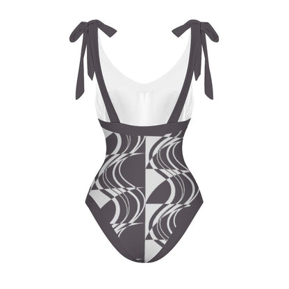 Casual Printed One-Piece Swimsuit And Cover Up 2305102468