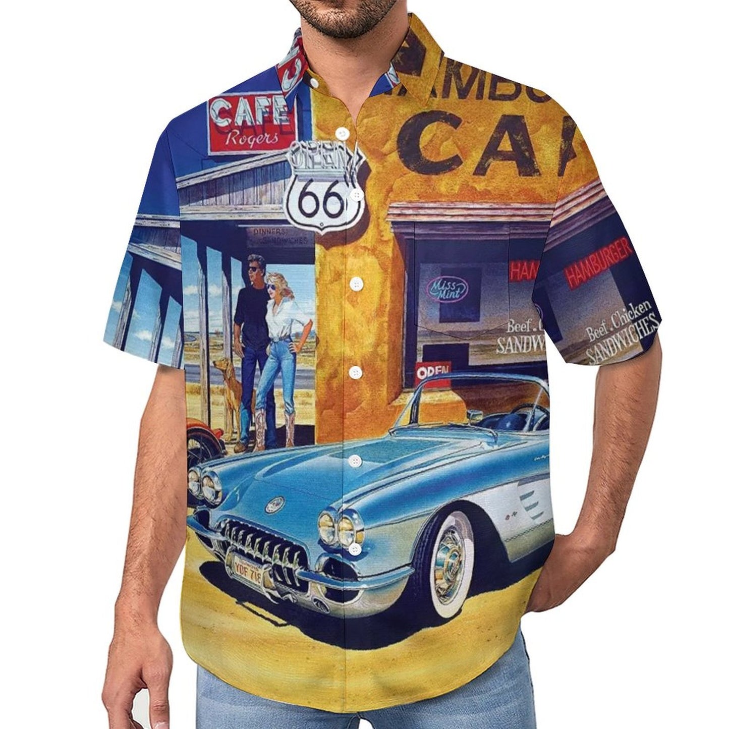 Men's Painted Print Vacation Hawaiian Shirt