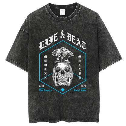 Unisex Vintage Solid Wash T-Shirts 2305102856