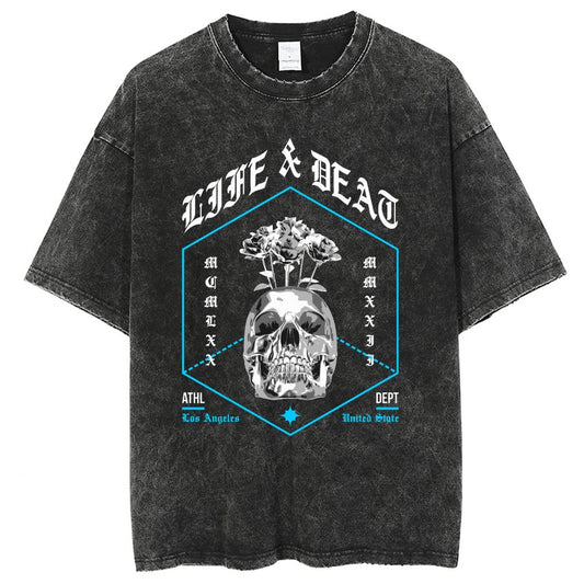 Unisex Vintage Solid Wash T-Shirts 2305102856