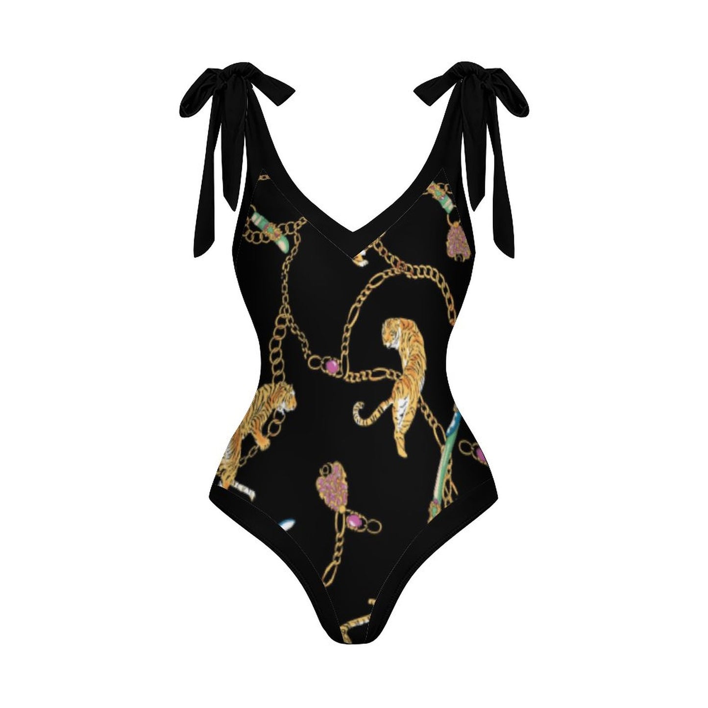 Casual Printed One-Piece Swimsuit And Cover Up 2305102502