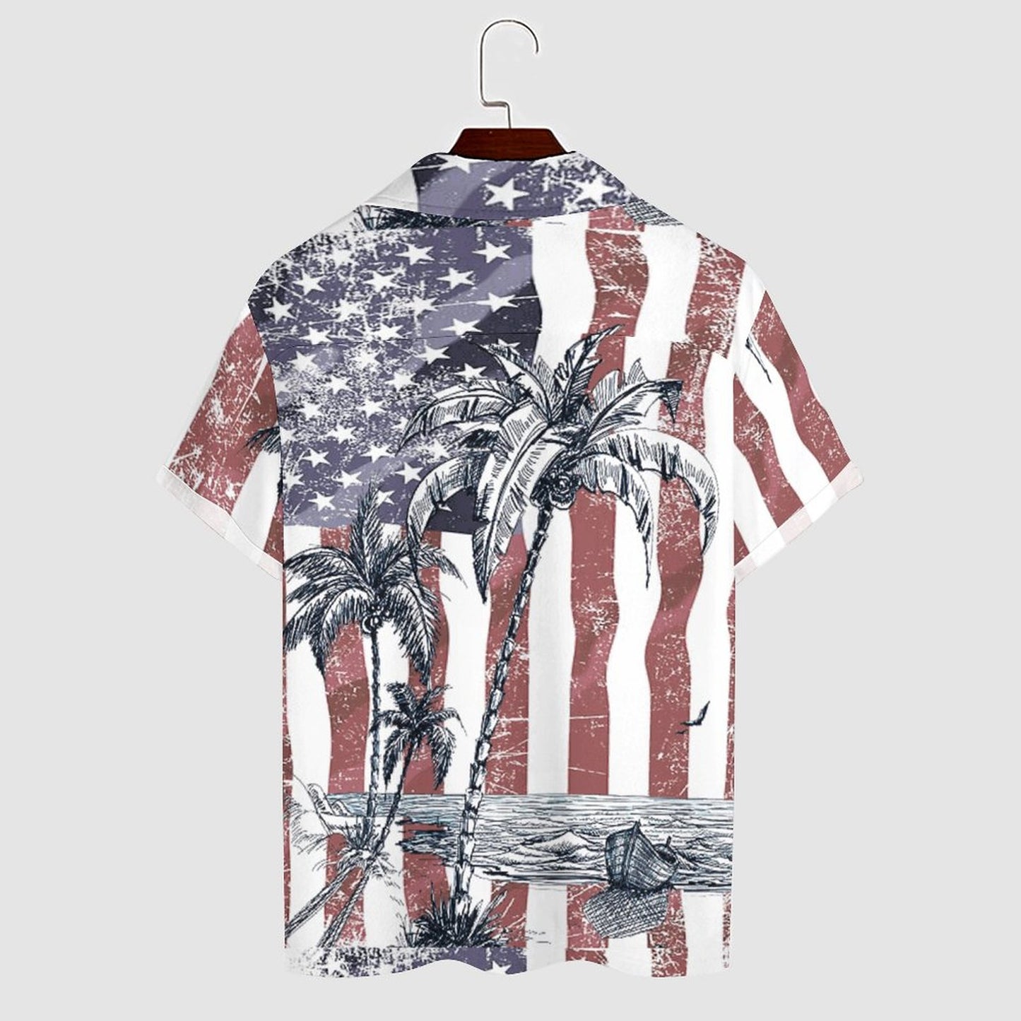 Men's Hawaiian Print Casual Shirt 2304107102