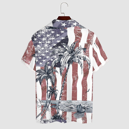 Men's Hawaiian Print Casual Shirt 2304107102