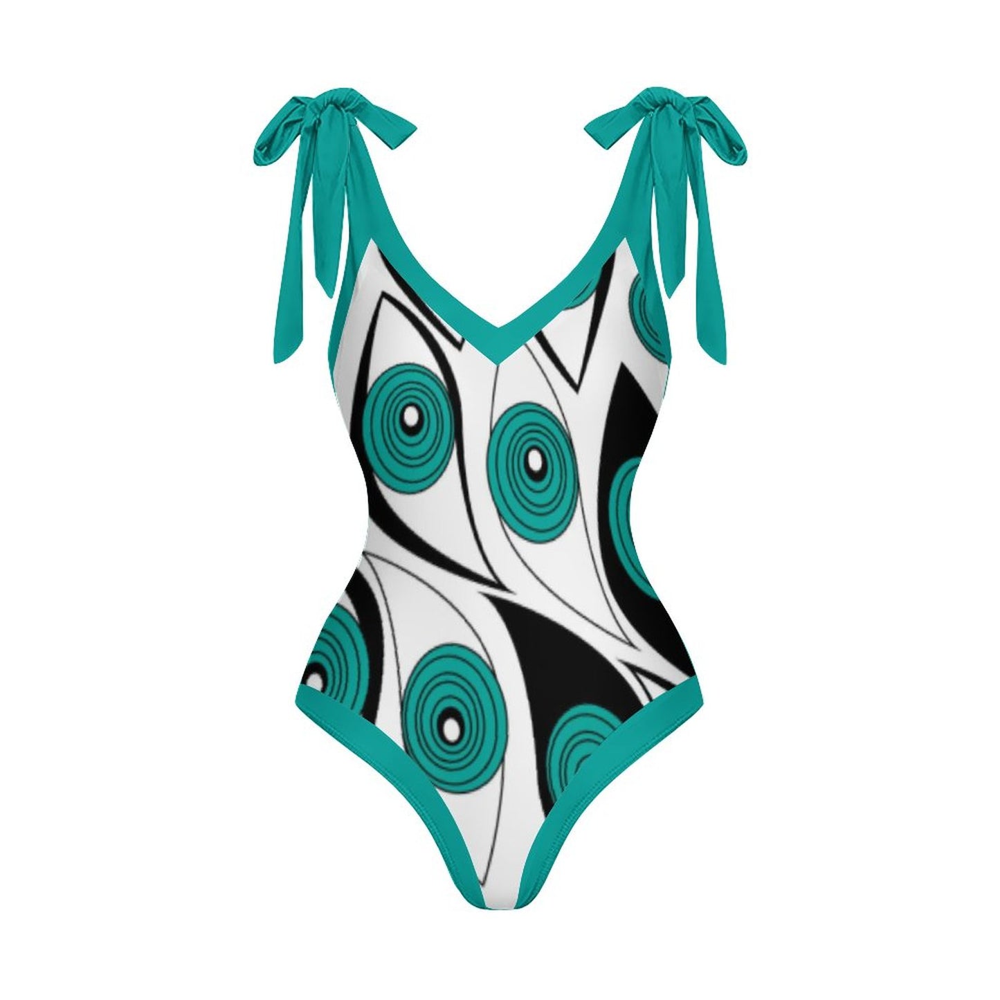 Casual Printed One-Piece Swimsuit And Cover Up 2305102471