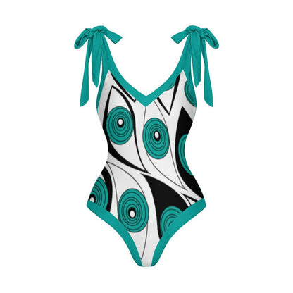 Casual Printed One-Piece Swimsuit And Cover Up 2305102471