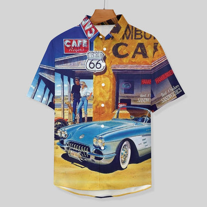 Men's Painted Print Vacation Hawaiian Shirt