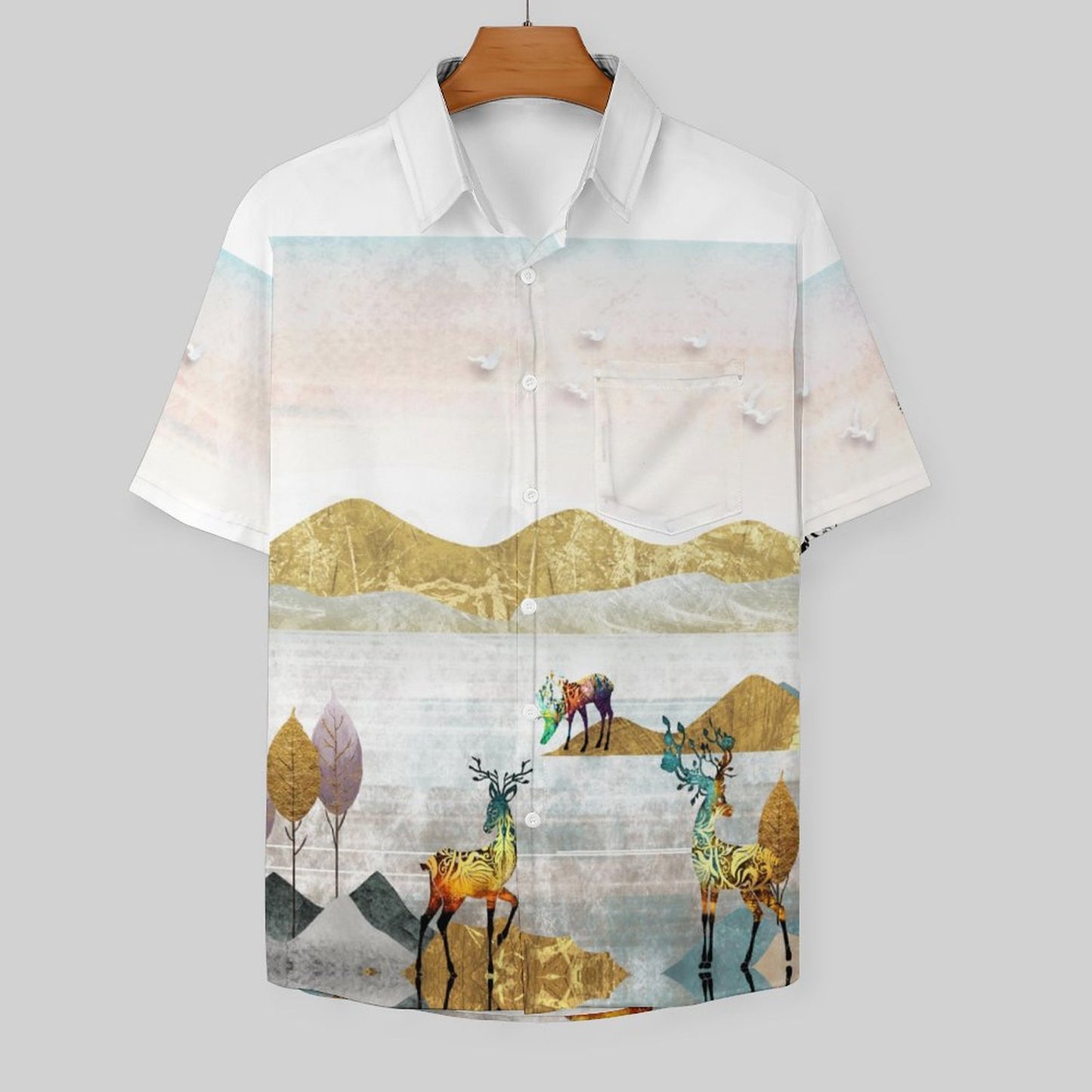 Men's Hawaiian Casual Short Sleeve Shirt 2306105721