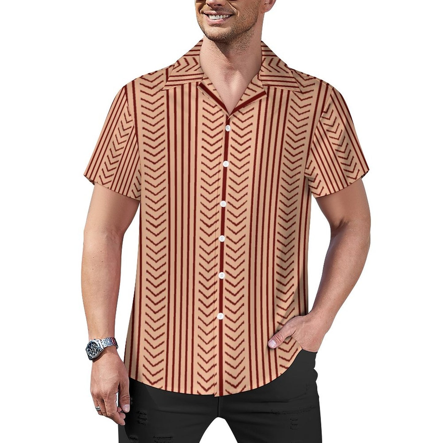 Men's Hawaiian Print Casual Shirt 2304105778