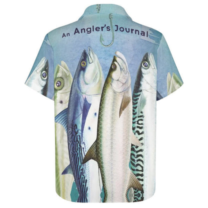 Men's Hawaiian Fishing Diary Printed Vacation Shirt 2306101854