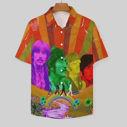 Men's Fashion Casual Printed Short Sleeve Shirts 2306104156