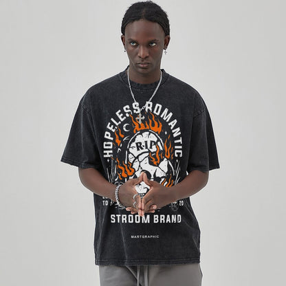 Unisex Vintage Solid Wash T-Shirts 2305101602