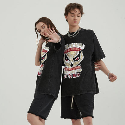 Unisex Vintage Solid Wash T-Shirts 2305104069