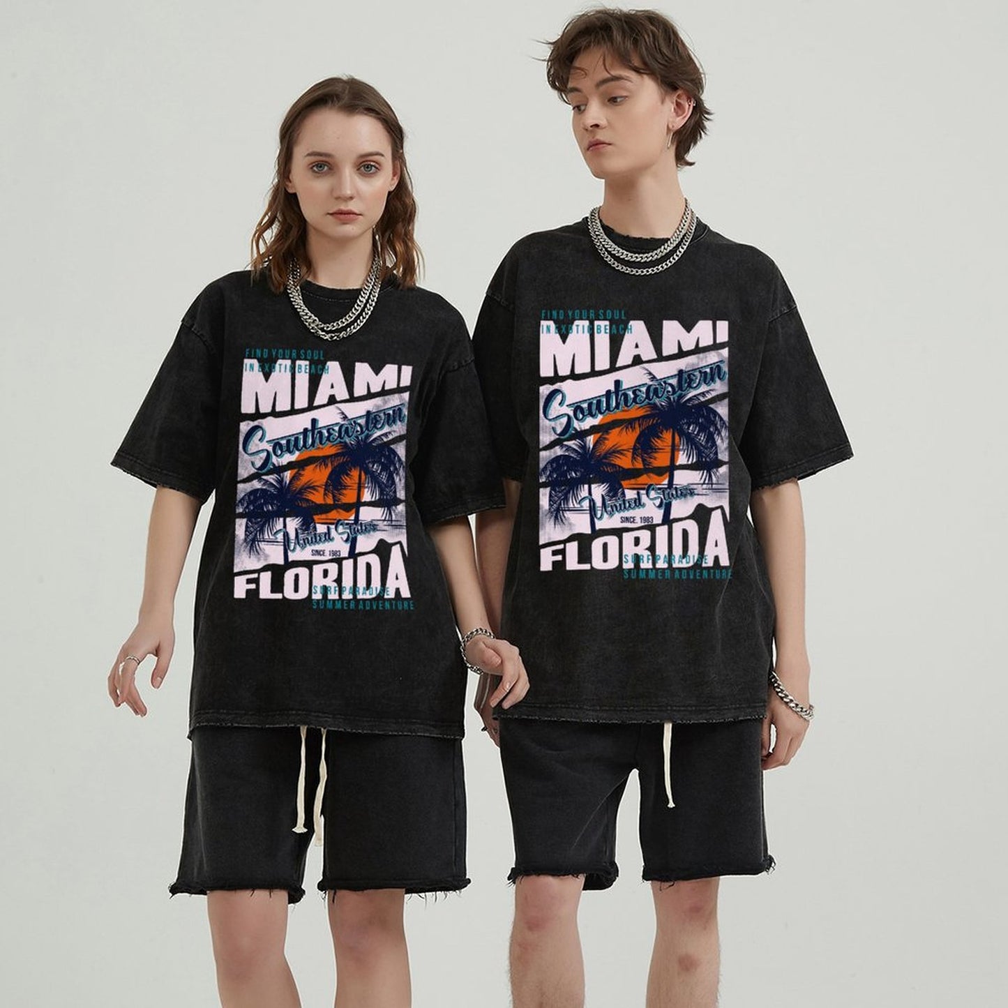 Unisex Vintage Solid Wash T-Shirts 2305101927