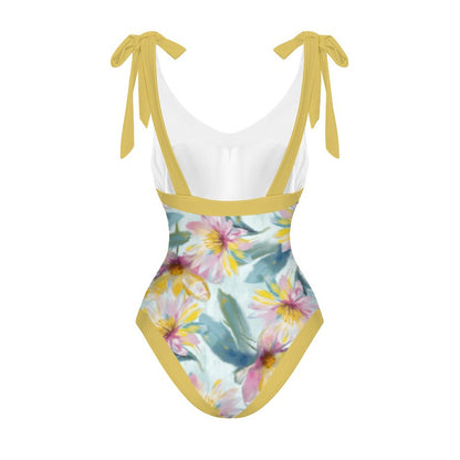 Casual Printed One-Piece Swimsuit And Cover Up 2305102828
