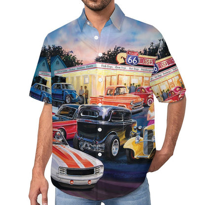 Men's Painted Print Vacation Hawaiian Shirt