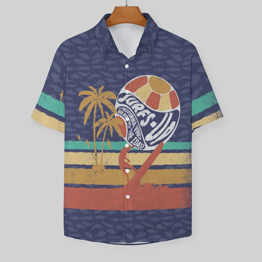 Men's Hawaiian Print Resort Shirt 2305103717