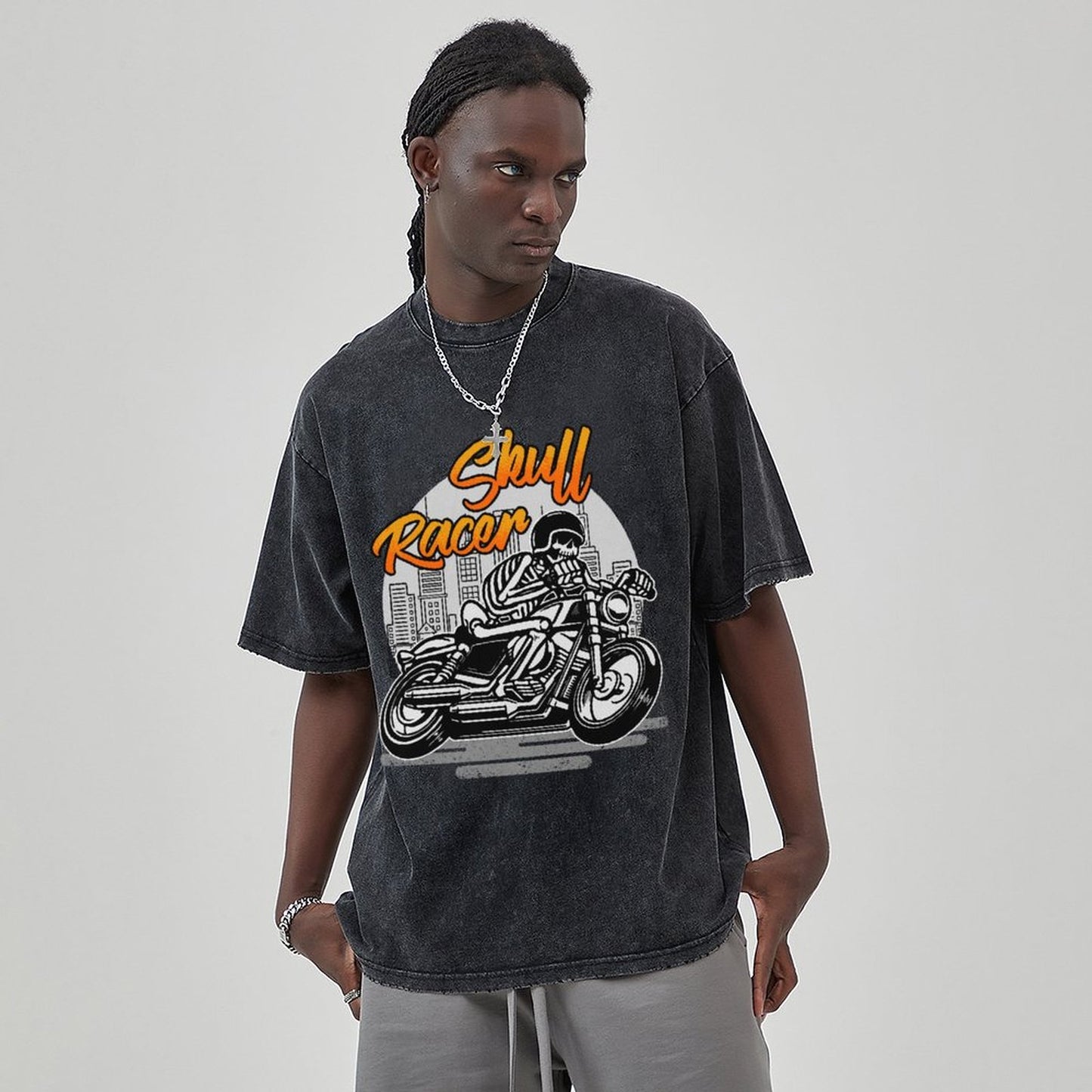 Unisex Vintage Solid Wash T-Shirts 2305102838