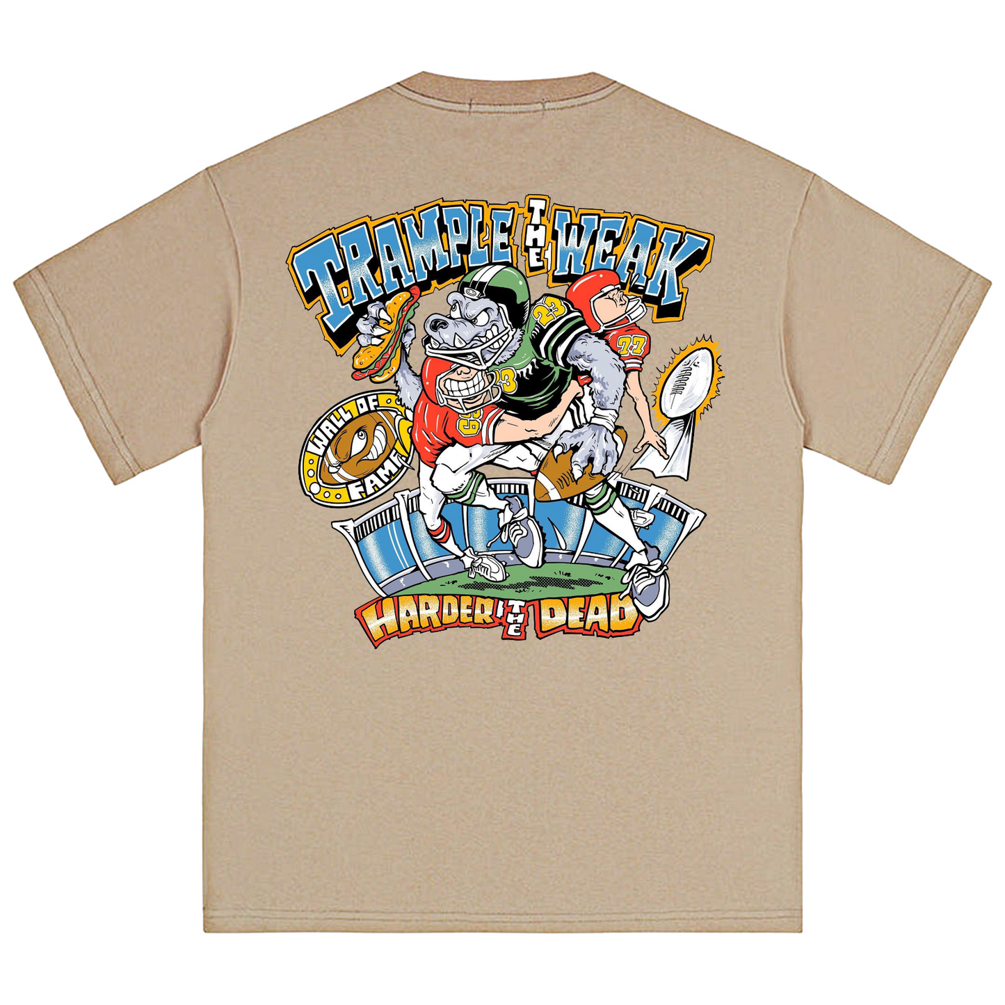 Unisex Vintage Casual Wash Print Denim T