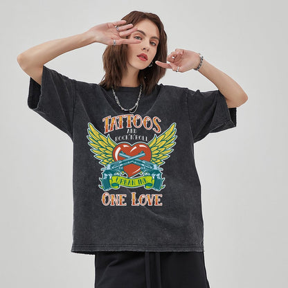 Unisex Vintage Solid Wash T-Shirts 2305102638