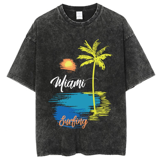 Unisex Vintage Solid Wash T-Shirts 2305101931