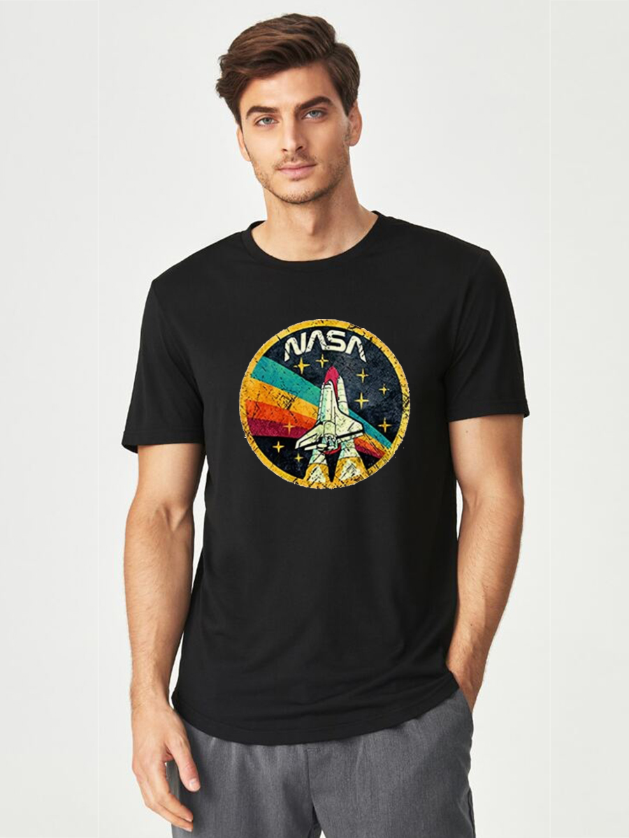 Unisex Round Neck Casual Printed Short Sleeve T-Shirt