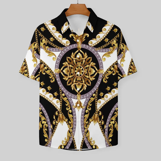 Men's Fashion Casual Printed Short Sleeve Shirts 2306101338