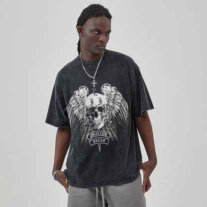 Unisex Vintage Solid Wash T-Shirts 2305101627